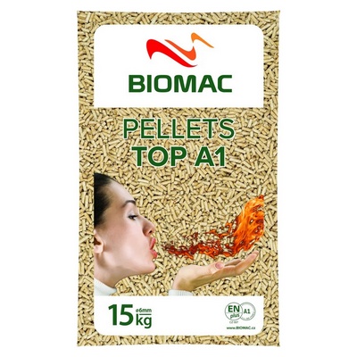 Dřevěné pelety TOP A1, 15 kg